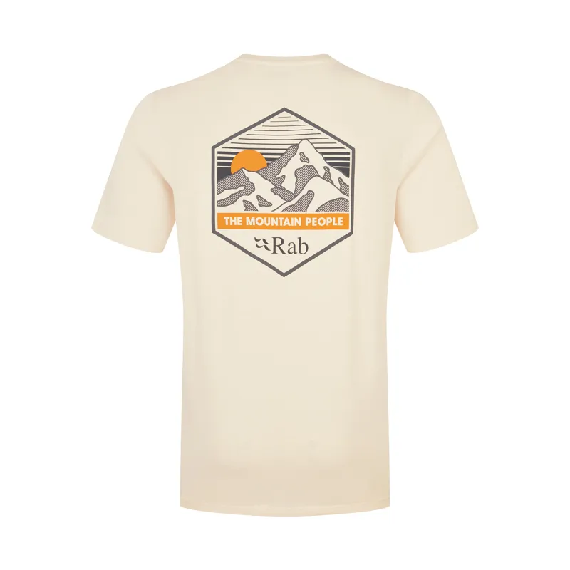 Rab Mens Stance Mountain Peak T-Shirt Ecru-2
