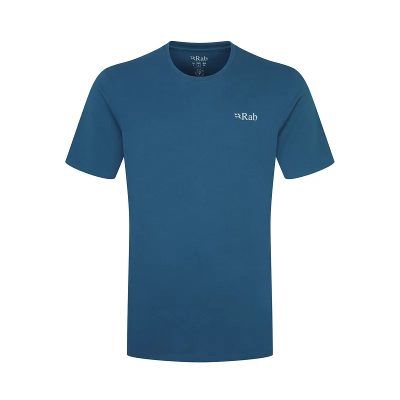 Rab Mens Stance Mountain Peak T-Shirt Tempest Blue-1