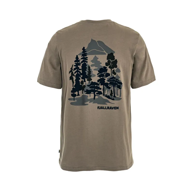 Fjallraven Men's Swedish Forest T-Shirt Suede Brown-1