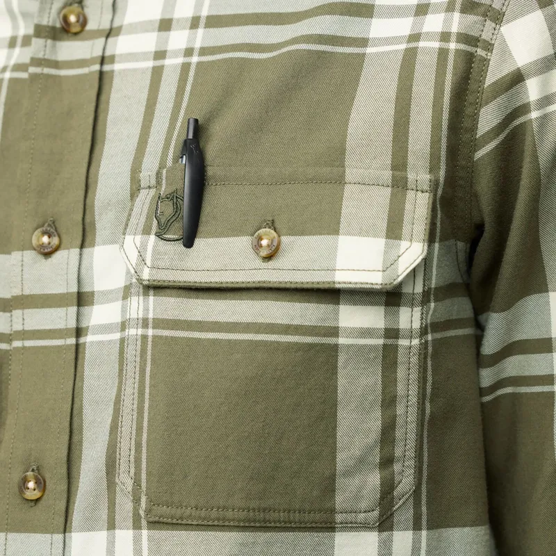 Fjallraven Men's Ovik Lite Flannel Shirt Navy / Chalk-6