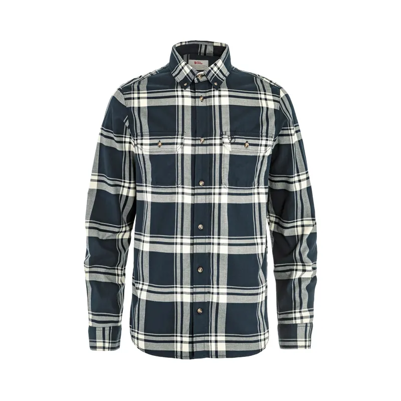 Fjallraven Men's Ovik Lite Flannel Shirt Navy / Chalk