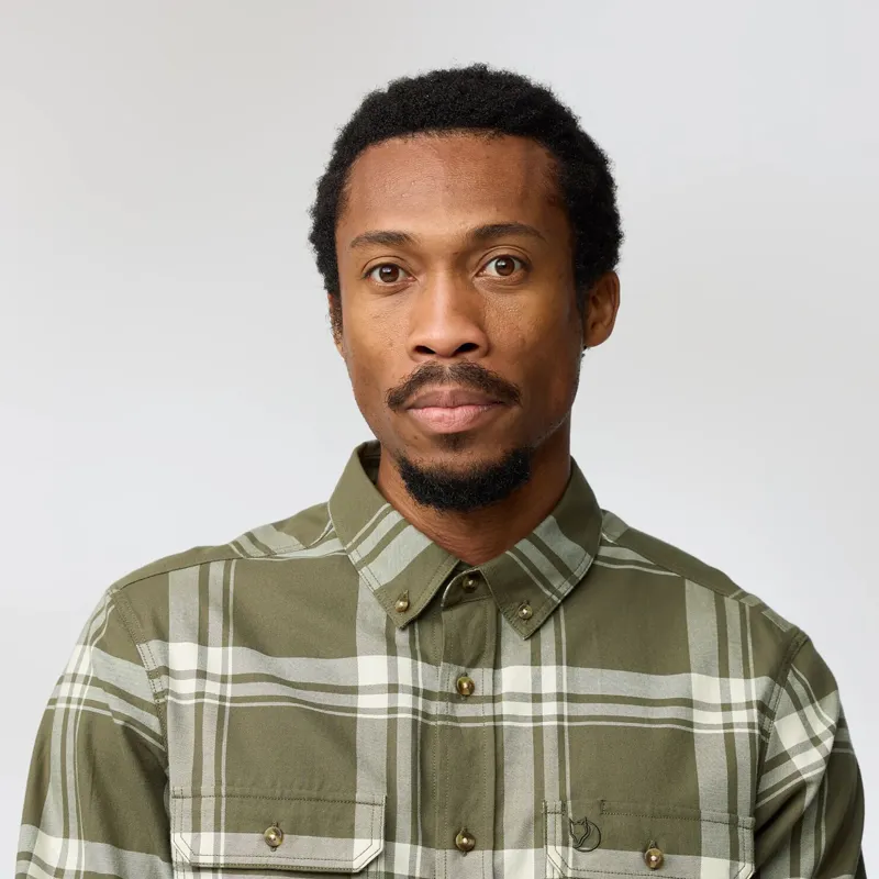 Fjallraven Men's Ovik Lite Flannel Shirt Navy-5