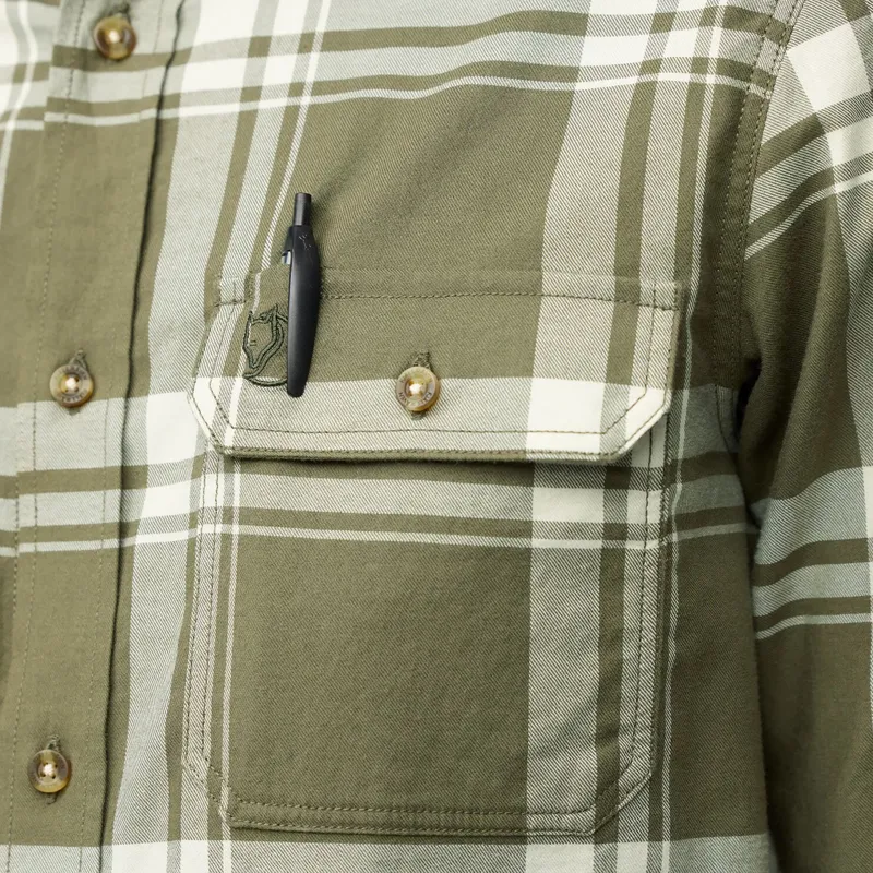 Fjallraven Men's Ovik Lite Flannel Shirt Navy-6