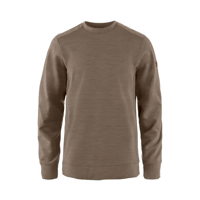 Fjallraven Men's Keb Fleece Crew Neck Suede Brown