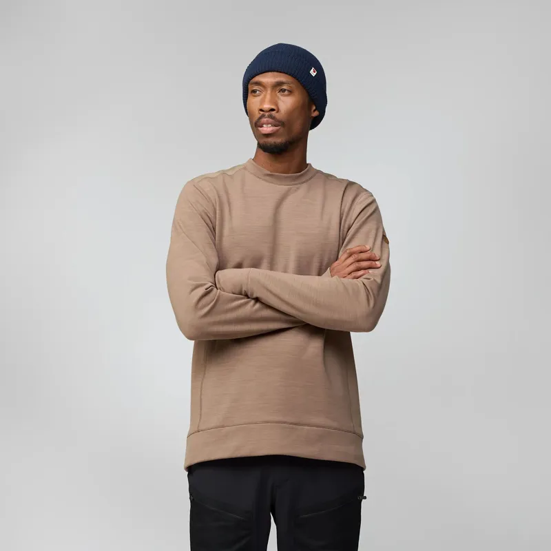 Fjallraven Men's Keb Fleece Crew Neck Suede Brown-8
