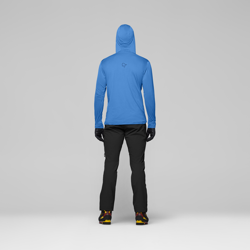 Norrona Men's Falketind Warm1 Hooded Fleece Brilliant Blue / Dark Blue-6