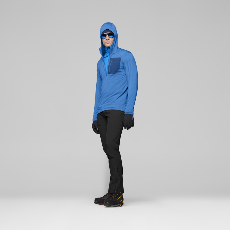 Norrona Men's Falketind Warm1 Hooded Fleece Brilliant Blue / Dark Blue-5