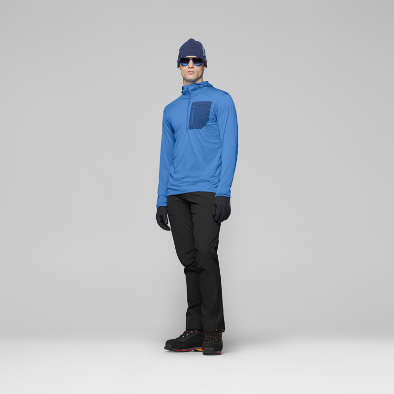 Norrona Men's Falketind Warm1 Hooded Fleece Brilliant Blue / Dark Blue-3