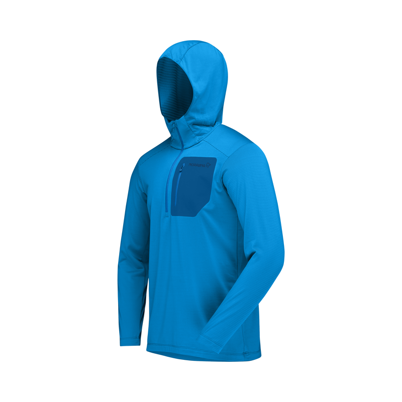 Norrona Men's Falketind Warm1 Hooded Fleece Brilliant Blue / Dark Blue-1