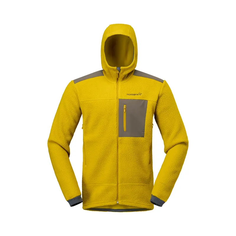 Norrona Men's Trollveggen Warm3 Zip Hooded Fleece Golden Palm
