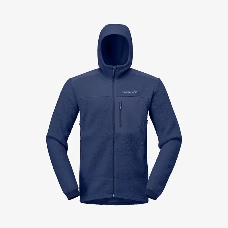 Norrona Men's Trollveggen Warm3 Zip Hooded Fleece Indigo Night