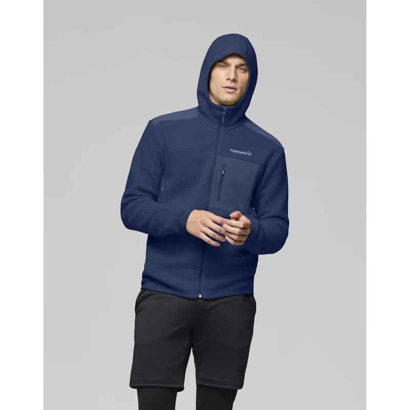 Norrona Men's Trollveggen Warm3 Zip Hooded Fleece Indigo Night-3