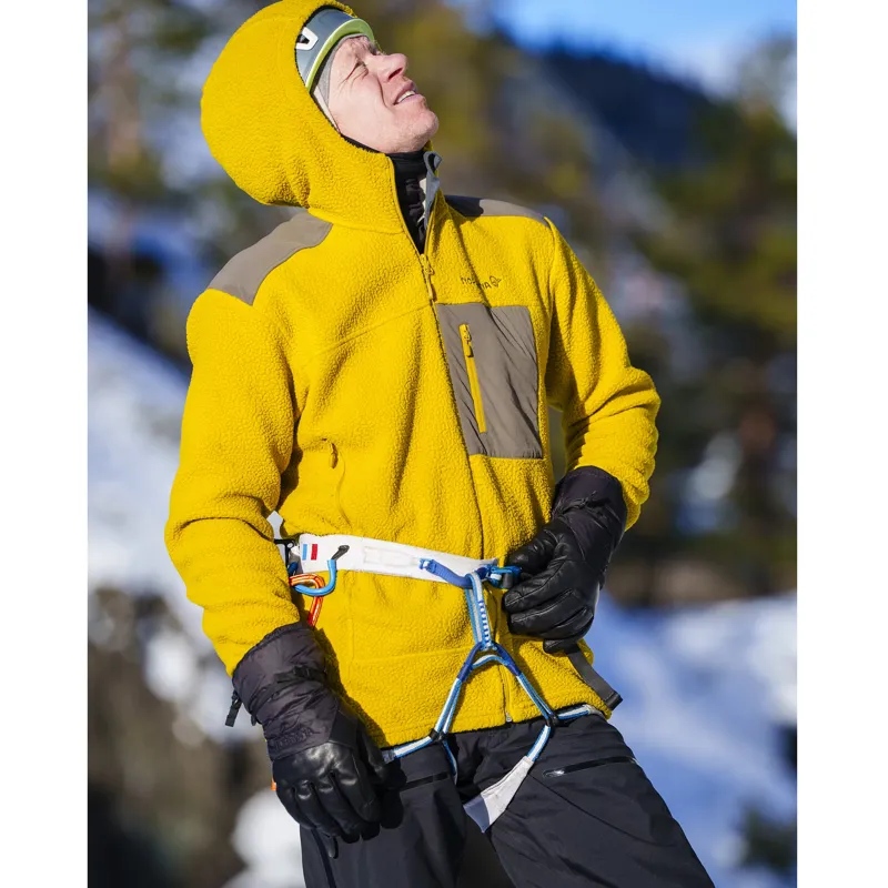 Norrona Men's Trollveggen Warm3 Zip Hooded Fleece Golden Palm-7