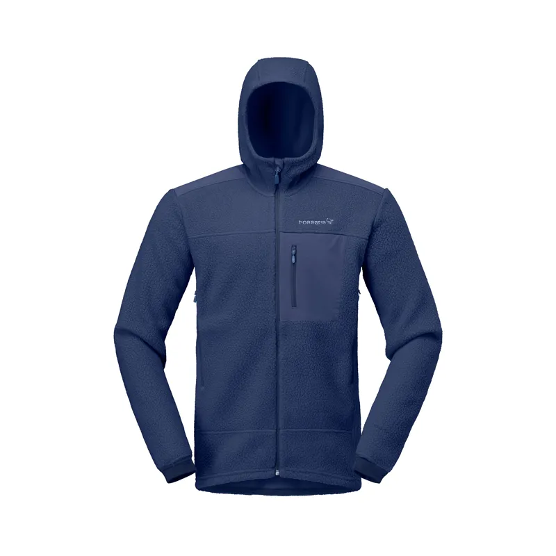 Norrona Men's Trollveggen Warm3 Zip Hooded Fleece Indigo Night