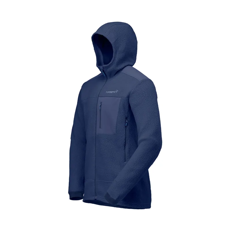 Norrona Men's Trollveggen Warm3 Zip Hooded Fleece Indigo Night-1
