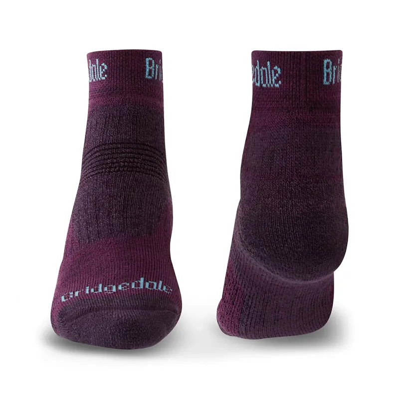 Bridgedale Women's Hike Midweight Merino Performance Ankle Socks Dark Purple-1
