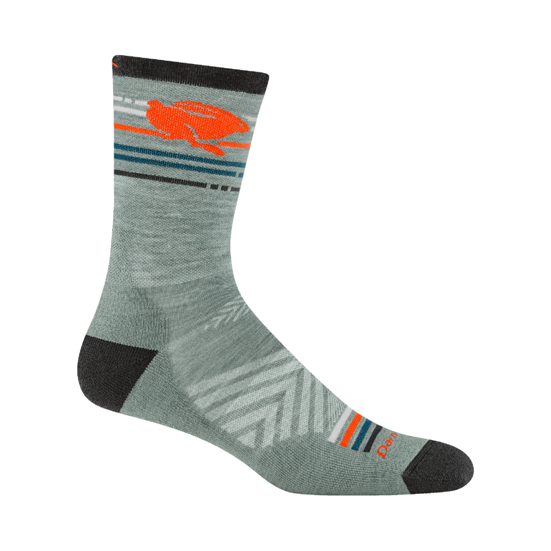 Darn Tough Men's Pacer Micro Crew Ultra-Lightweight Socks with Cushion Seafoam