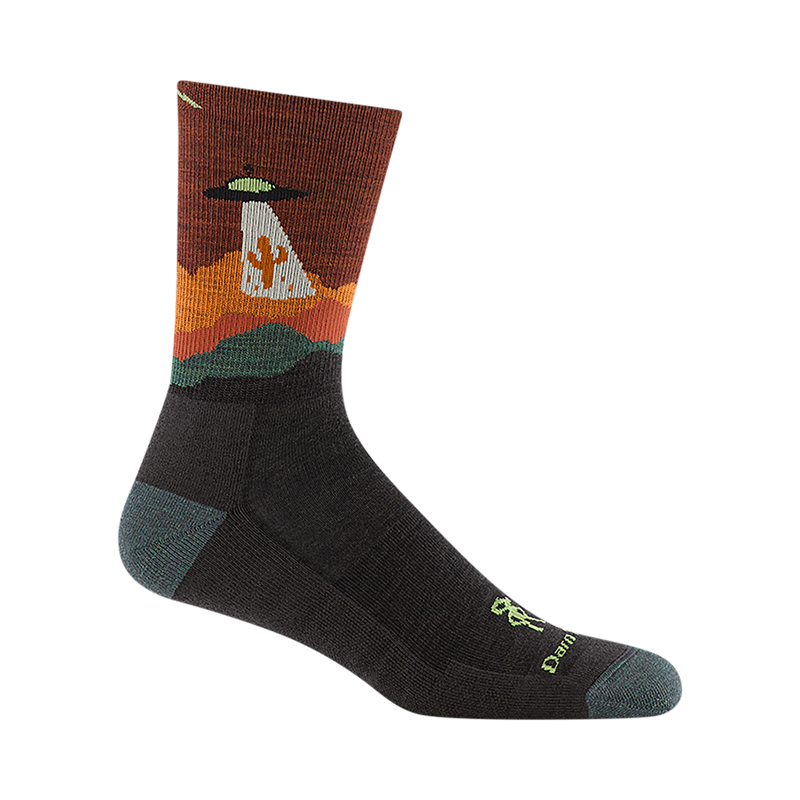 Darn Tough Spaced Out Micro Crew Lightweight Hiking Socks Walnut-2