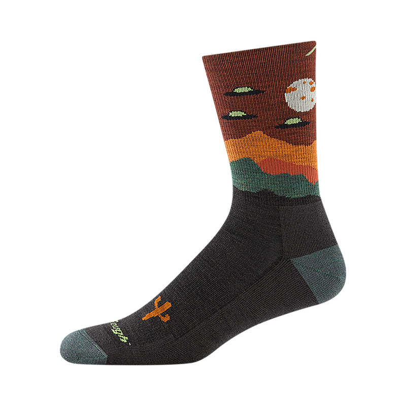 Darn Tough Spaced Out Micro Crew Lightweight Hiking Socks Walnut-1