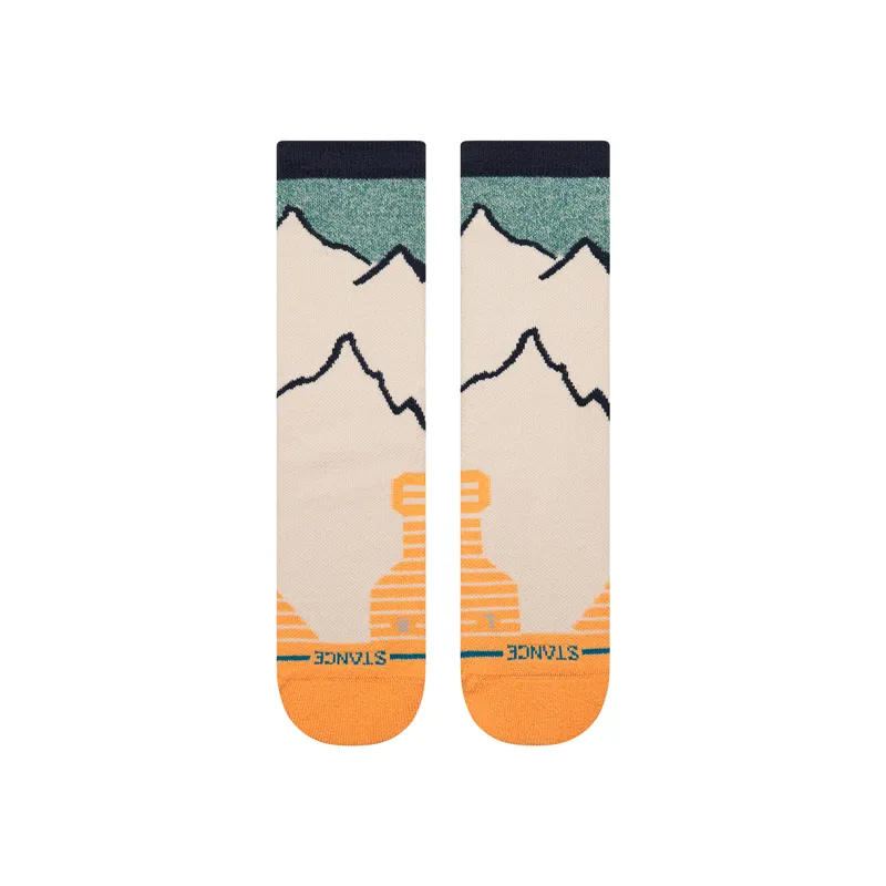 Stance Men's Peaking Hike Crew Socks Tan-2