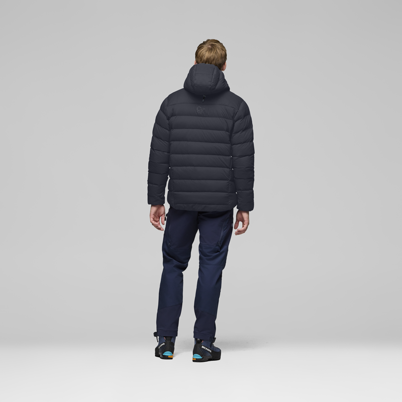 Norrona Men's Femund Down700 Zip Hooded Insulated Jacket Caviar Black-5