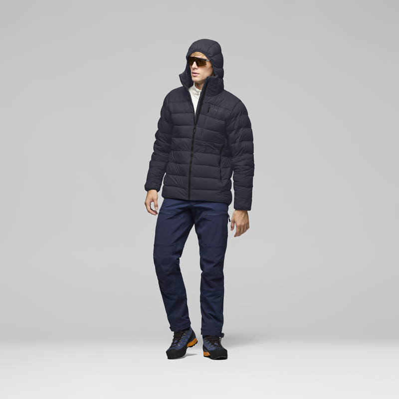 Norrona Men's Femund Down700 Zip Hooded Insulated Jacket Caviar Black-3