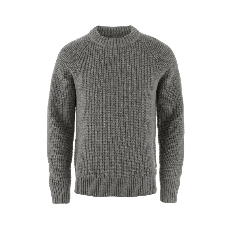 Fjallraven Men's Ovik Waffle Knit Jumper Grey