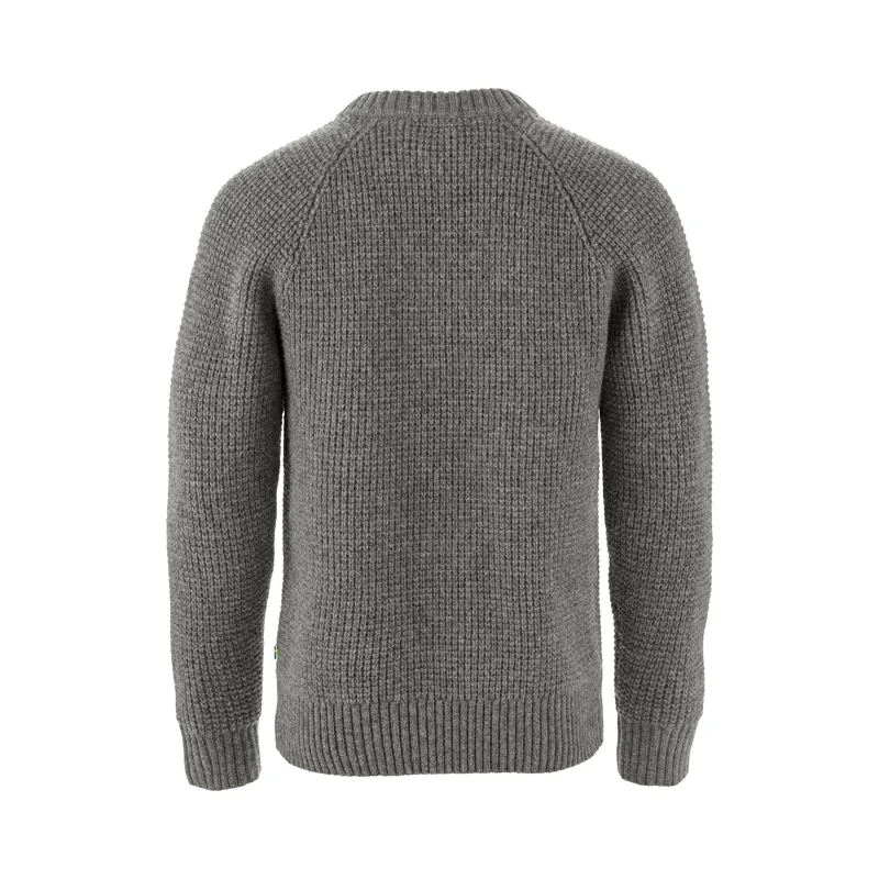 Fjallraven Men's Ovik Waffle Knit Jumper Grey-1