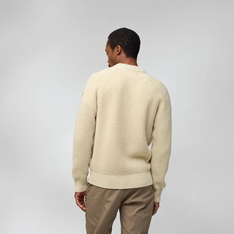 Fjallraven Men's Ovik Waffle Knit Jumper Grey-5