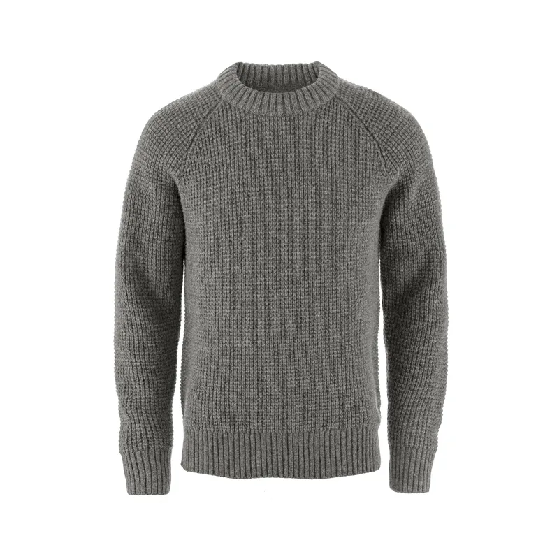 Fjallraven Men's Ovik Waffle Knit Jumper Grey / Melange