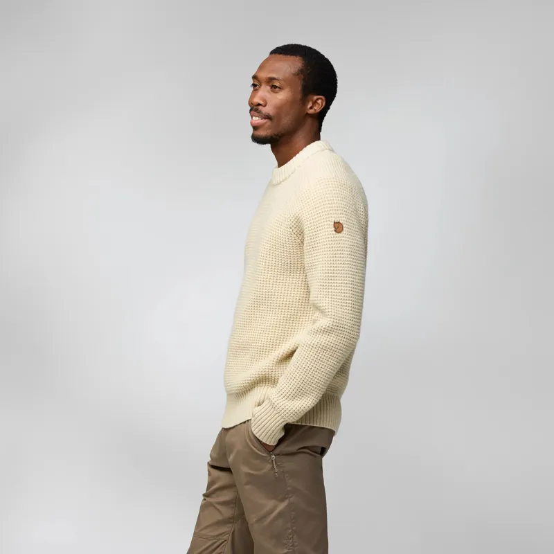 Fjallraven Men's Ovik Waffle Knit Jumper Grey / Melange-2