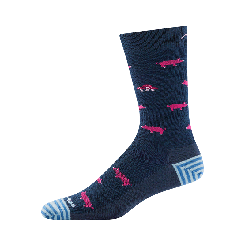 Darn Tough Men's Truffle Hog Crew Lightweight Socks Midnight-1