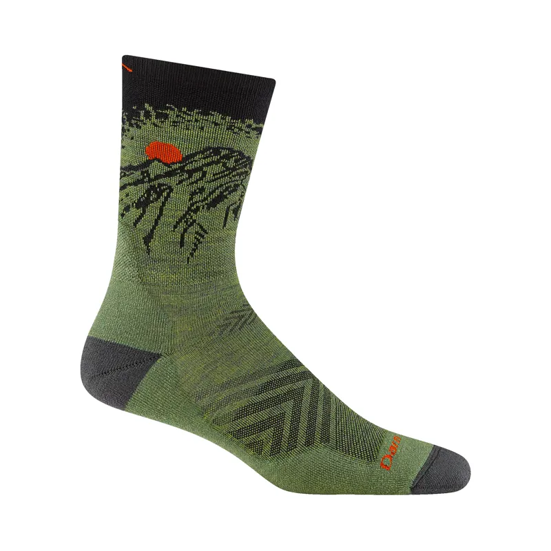 Darn Tough Men's Vert Micro Crew Ultra-Lightweight Socks with Cushion Lichen