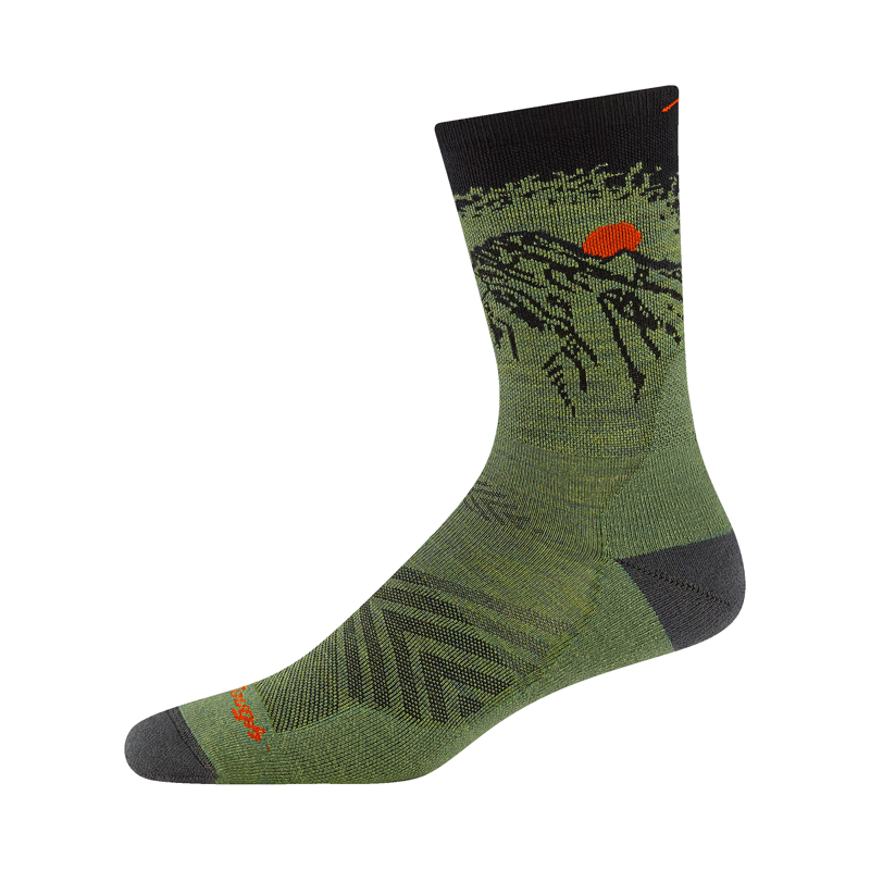 Darn Tough Men's Vert Micro Crew Ultra-Lightweight Socks with Cushion Lichen-1