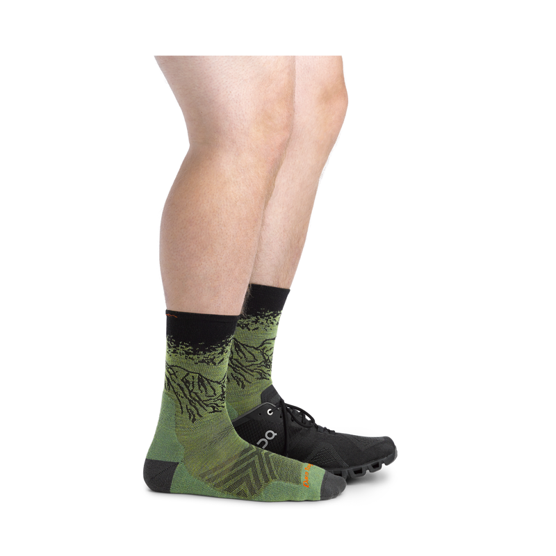 Darn Tough Men's Vert Micro Crew Ultra-Lightweight Socks with Cushion Lichen-2