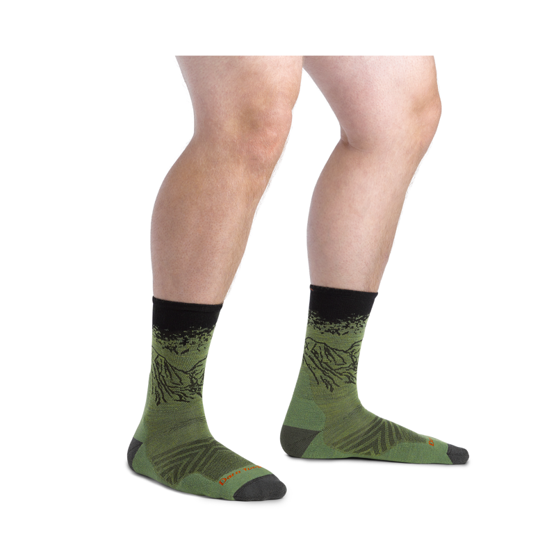 Darn Tough Men's Vert Micro Crew Ultra-Lightweight Socks with Cushion Lichen-3