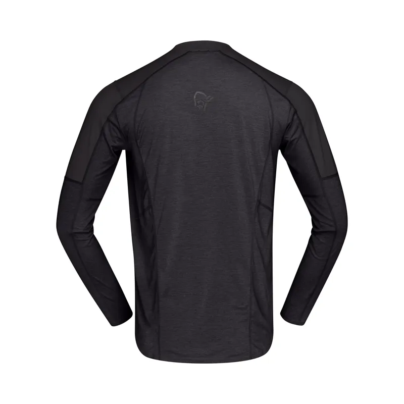 Norrona Men's Senja Equaliser Lightweight Long Sleeve Baselayer Caviar-1