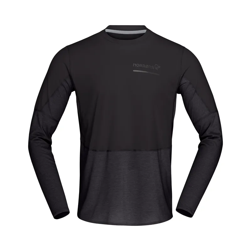 Norrona Men's Senja Equaliser Lightweight Long Sleeve Baselayer Caviar