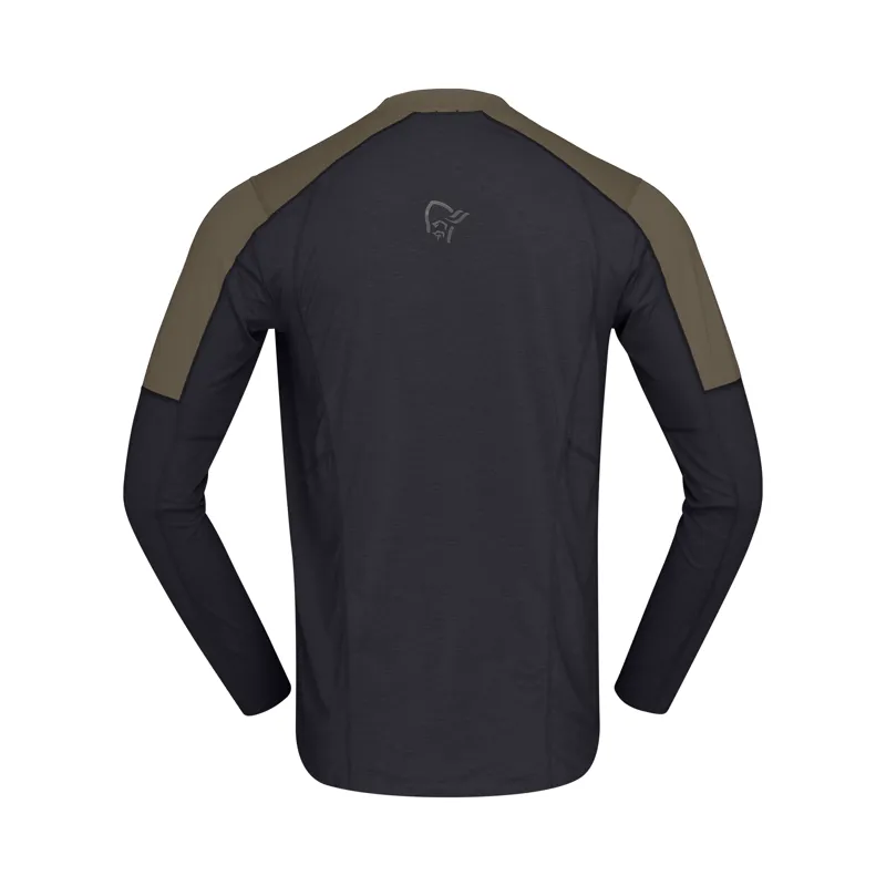 Norrona Men's Senja Equaliser Lightweight Long Sleeve Baselayer Olive Night-1