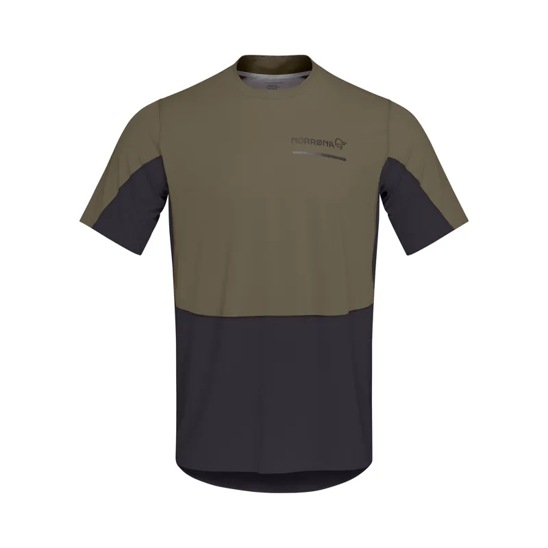 Norrona Men's Senja Equaliser Lightweight T-Shirt Olive Night