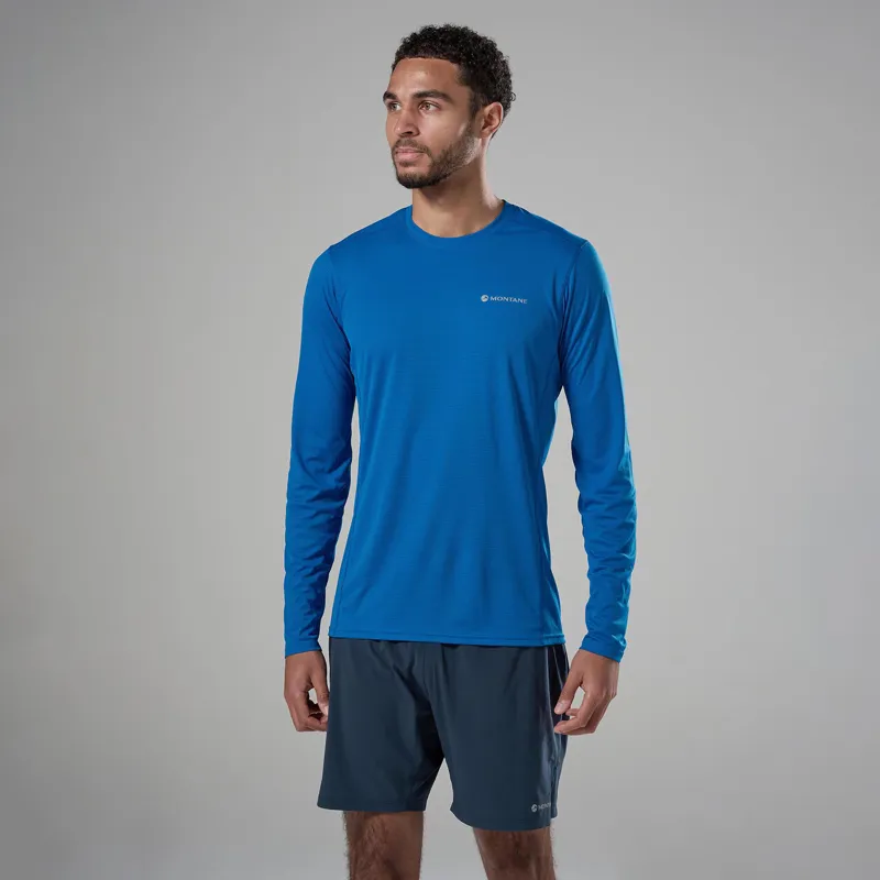 Montane Men's Dart Nano Long Sleeve T-Shirt Neptune Blue-1