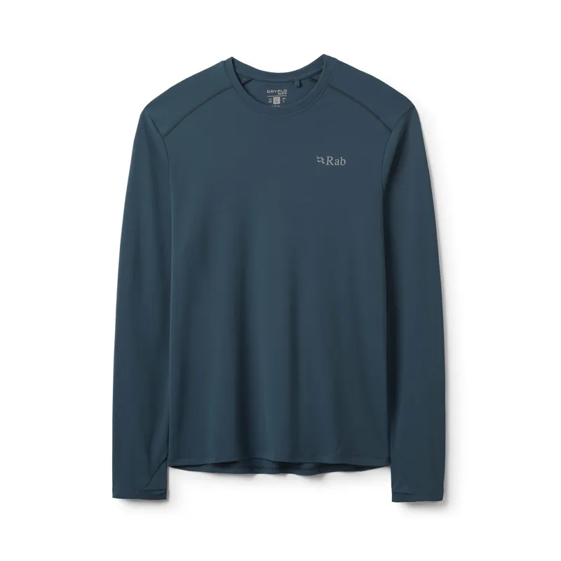 Rab Men's Force Long Sleeve Tee Tempest Blue