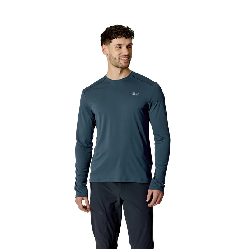 Rab Men's Force Long Sleeve Tee Tempest Blue-2