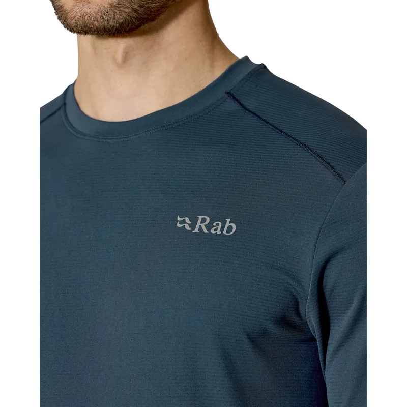 Rab Men's Force Long Sleeve Tee Tempest Blue-5
