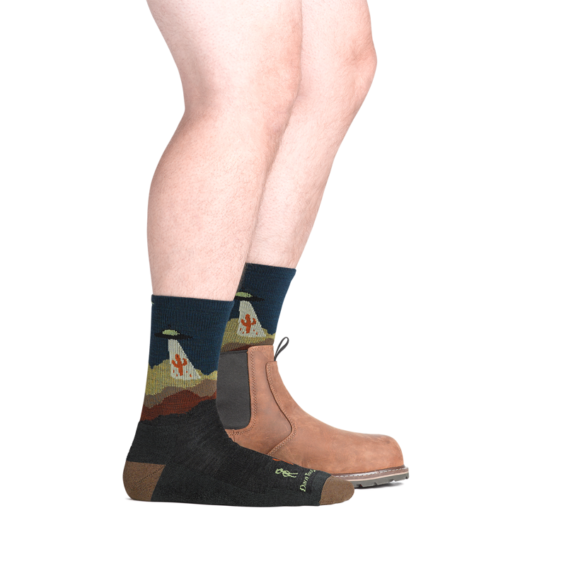 Darn Tough Spaced Out Micro Crew Lightweight Hiking Socks Charcoal-4