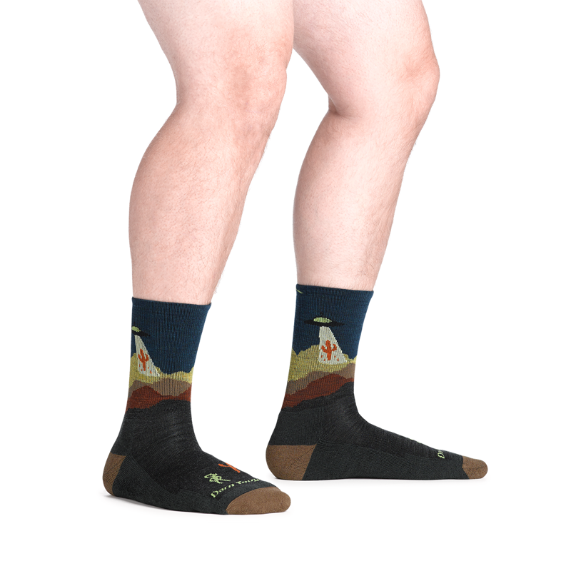 Darn Tough Spaced Out Micro Crew Lightweight Hiking Socks Charcoal-3