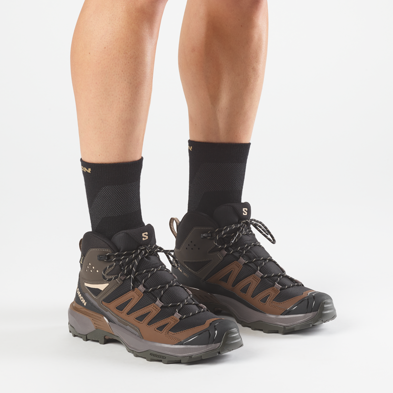 Salomon Men's X Ultra 360 Mid GTX Black / Dark Gull Gray-1