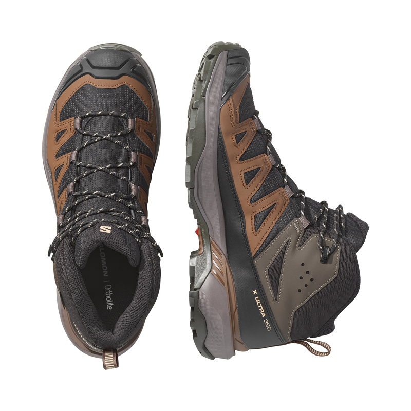 Salomon Men's X Ultra 360 Mid GTX Black / Dark Gull Gray-2