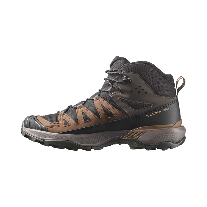 Salomon Men's X Ultra 360 Mid GTX Black / Dark Gull Gray-6