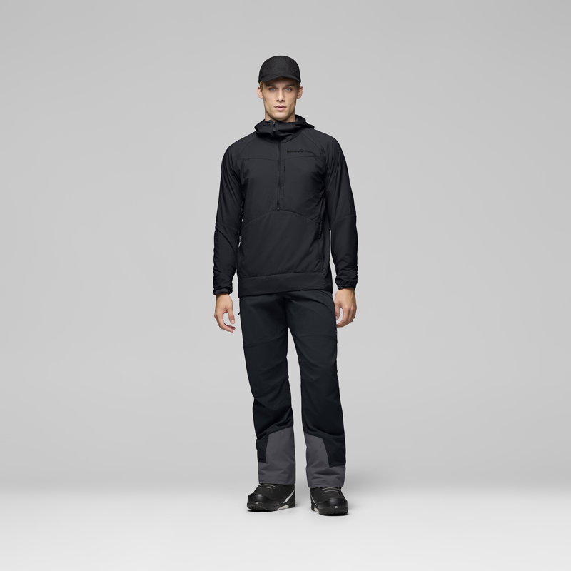 Norrona Men's More Octa Zip Hooded Midlayer Caviar-2